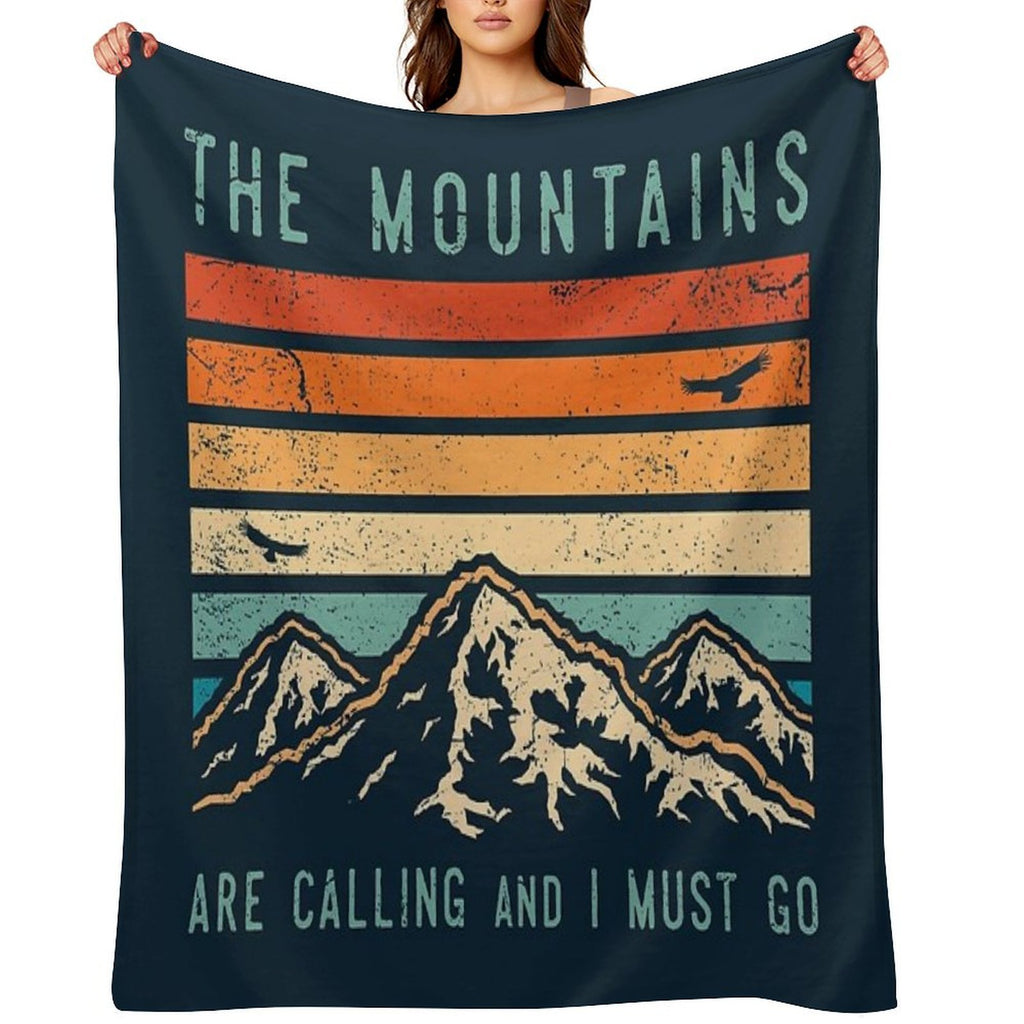 Mountains Are Calling And I Must Go Lightweight Throw Blanket