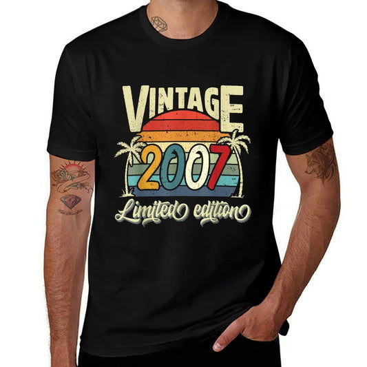 Vintage 2007 18th Birthday Limited Edition 18 Years Old Bday  Easy-care T-Shirt