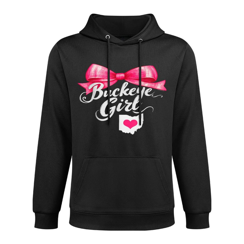 Buckeye Girl Ohio Home Heart State Pink Kids Girls Womens Unisex Design Hoodie