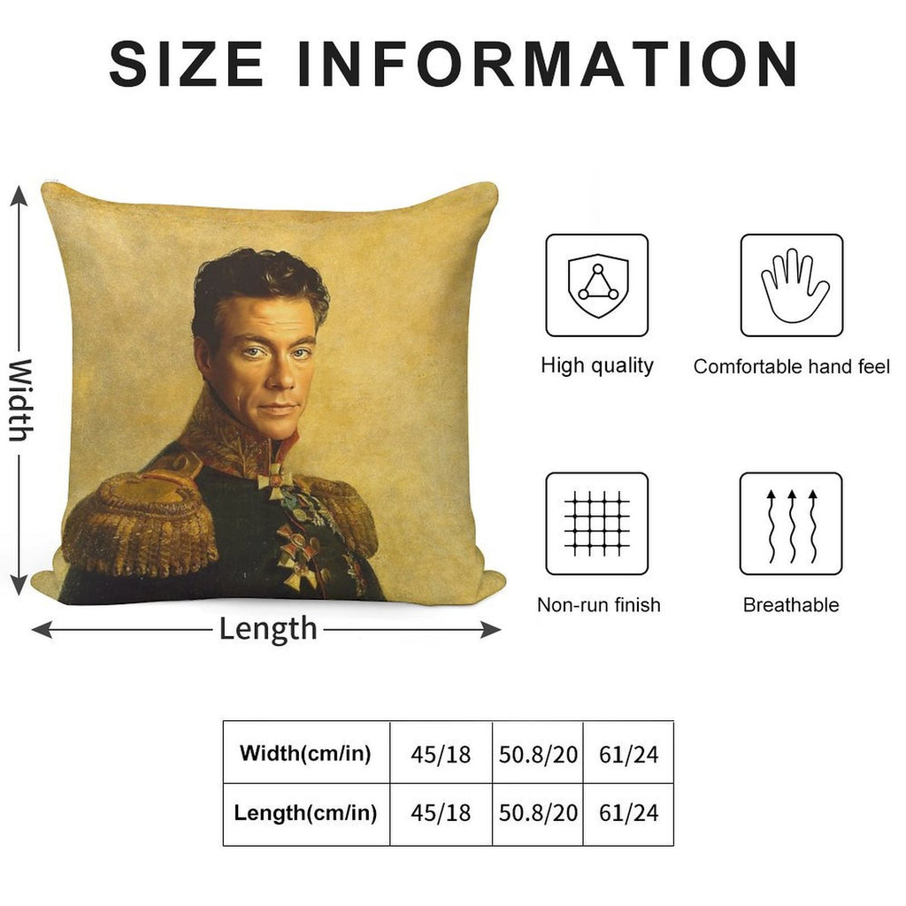 Jean-Claude Van Damme - Replaceface Soft Ultra-Soft Texture Throw Pillow