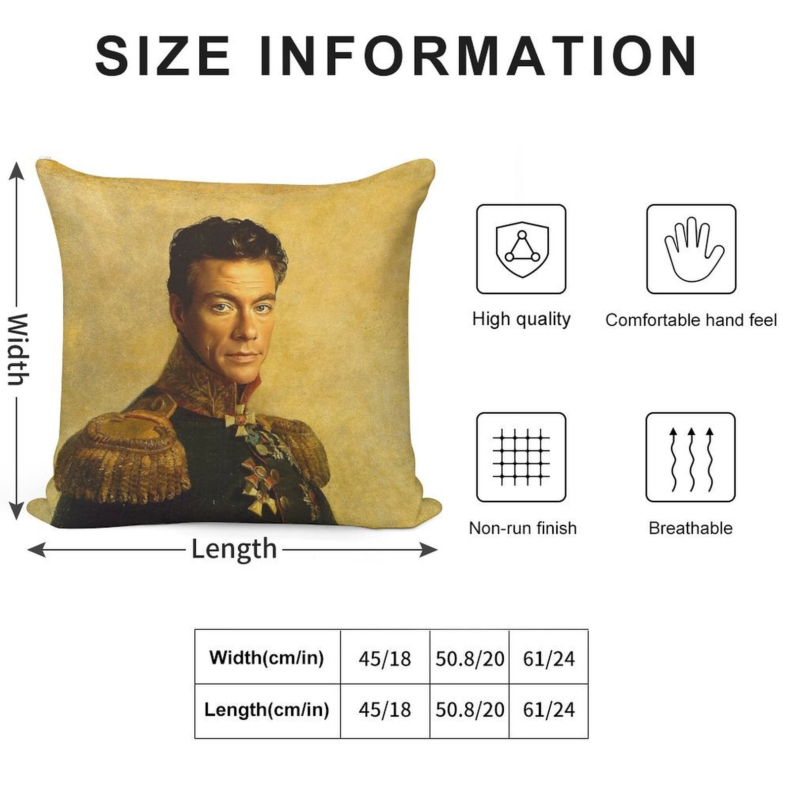 Jean-Claude Van Damme - Replaceface Soft Ultra-Soft Texture Throw Pillow