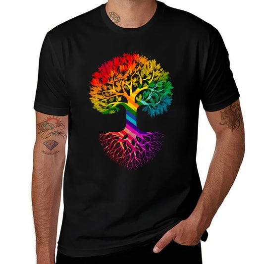 Tree Rainbow LGBT Cool Gay Pride Ally  Soft T-Shirt