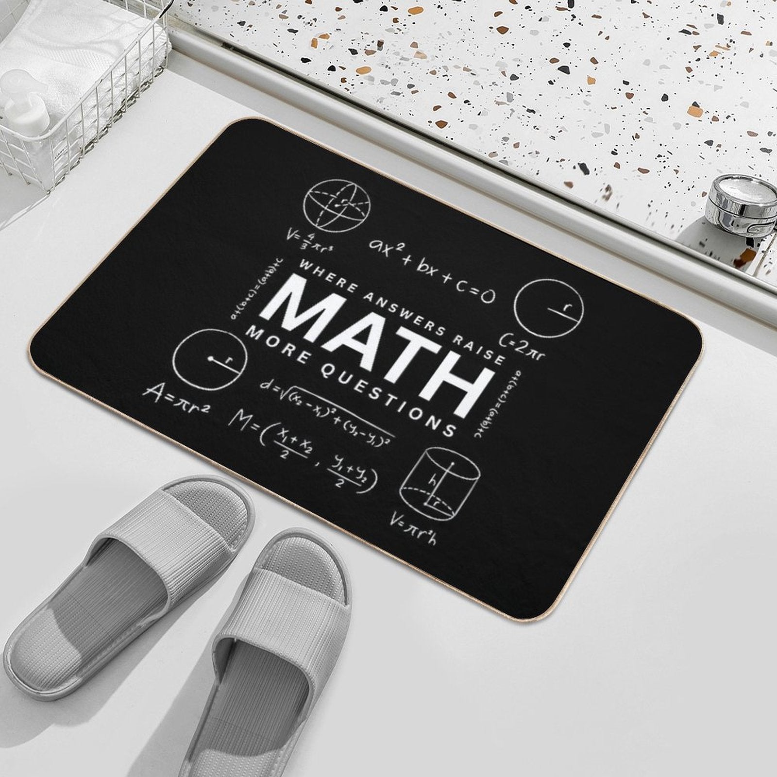 Math – Where Answers Raise More Questions Durable Bath Mat