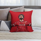 Mohamed Salah of Liverpool Soft Reinforced Edging Throw Pillow