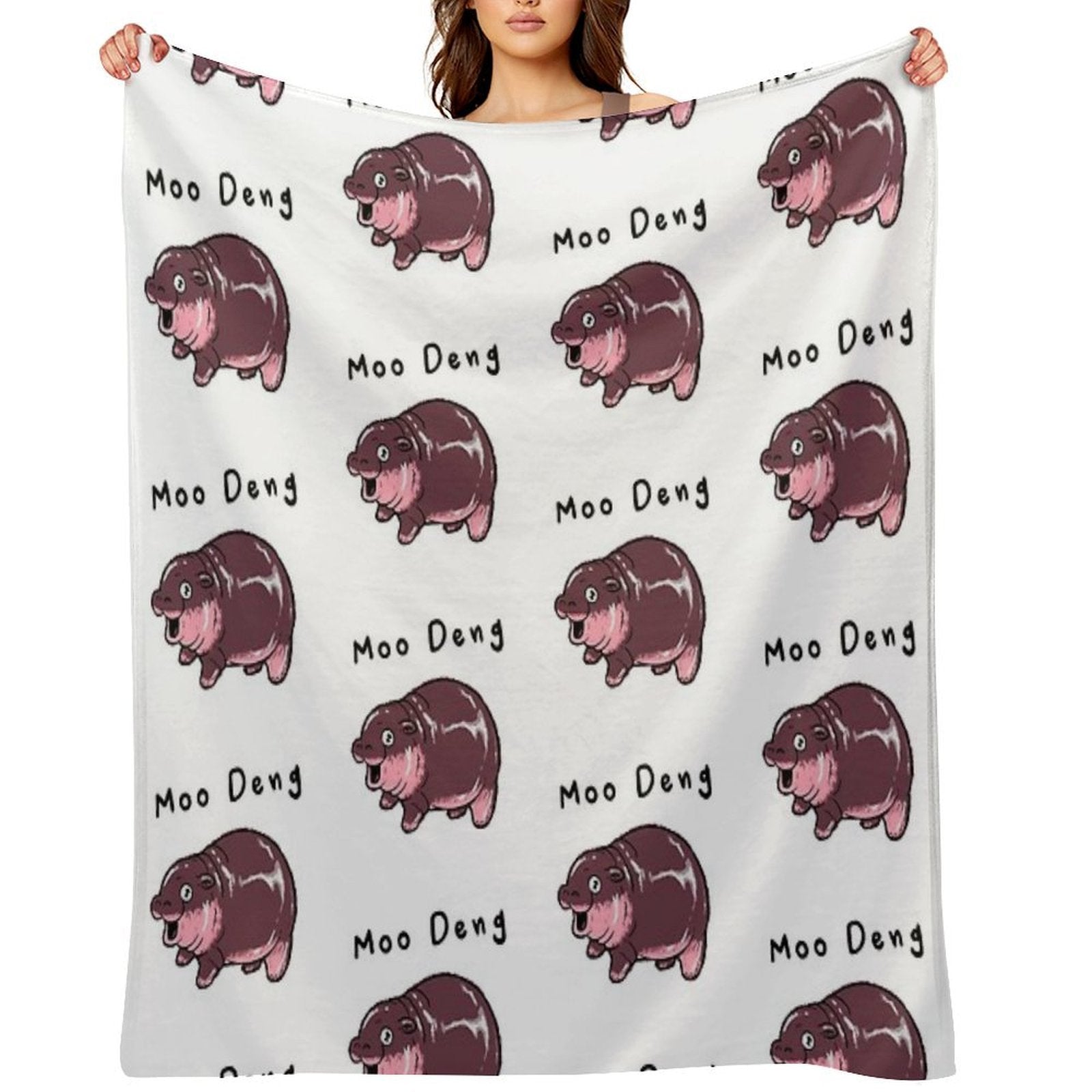 Moo Deng All-season Throw Blanket