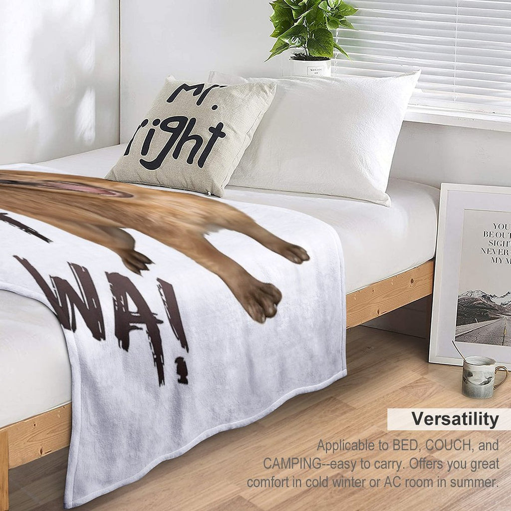 Awawa! Angry Screaming Hyrax Meme - Cute & Funny Anti-pilling Throw Blanket