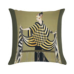 LADY OF THE CHESS Art Deco Beauty Fashion Soft Shrink-Resistant Throw Pillow