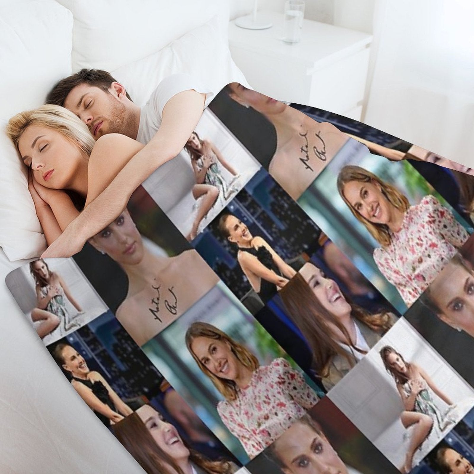 Natalie Portman Signed Velvety-soft Throw Blanket