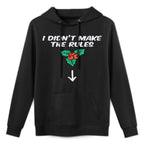 Christmas Mistletoe I Didnt Make The Rules Xmas Humor Men Kangaroo Pocket Hoodie