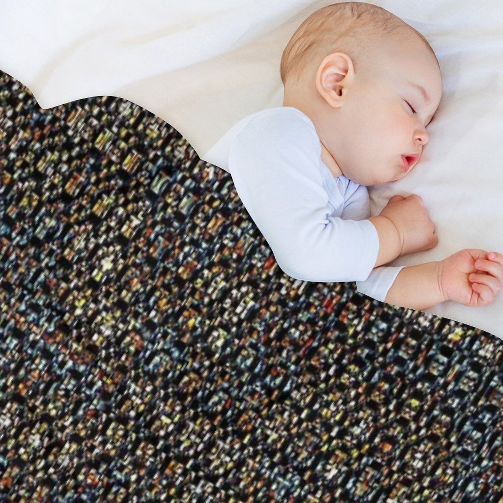 Distressed Colorful Pattern. Multi-functional Throw Blanket