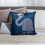 Heron Soft Decorative Cover Throw Pillow