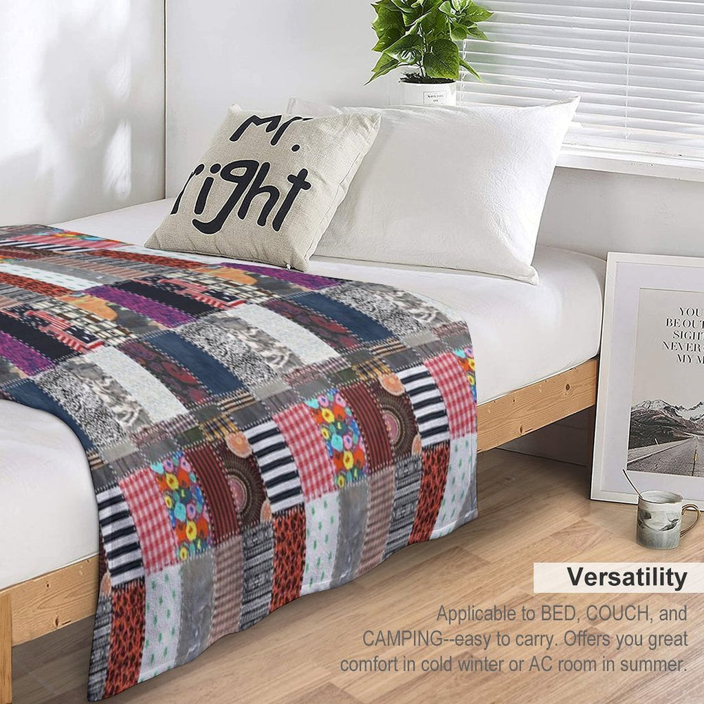 Patchwork Fabrics Premium Throw Blanket