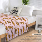 Cute Tigers on Pink Versatility Throw Blanket