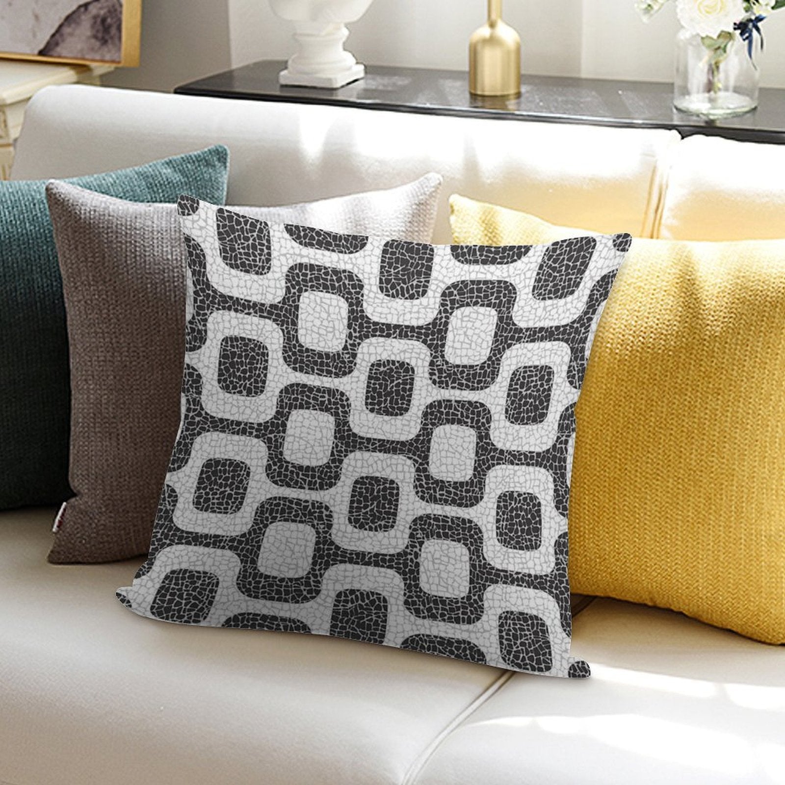 Ipanema Boardwalk Embrace Rio's Coastal Vibes Soft Durable Construction Throw Pillow