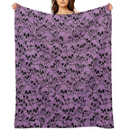 Purple Skulls Multi-functional Throw Blanket