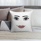 The Woman Face Soft Short Plush Fabric Throw Pillow