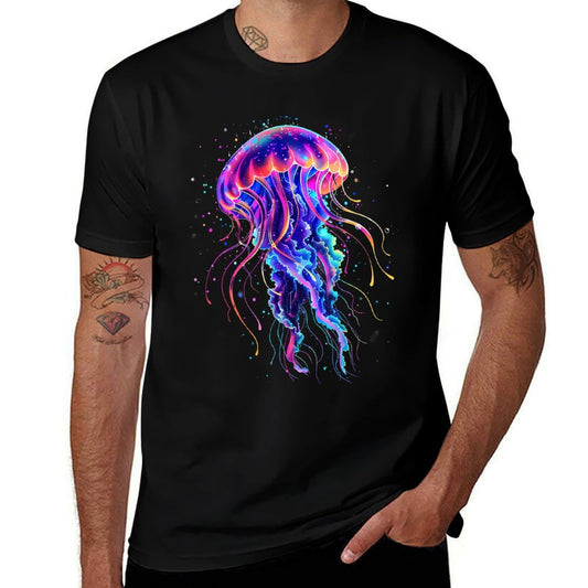 Sea Ocean Jellyfish Marine Mammal Ocean Sea Animal Jellyfish  Polyester Blend T-Shirt