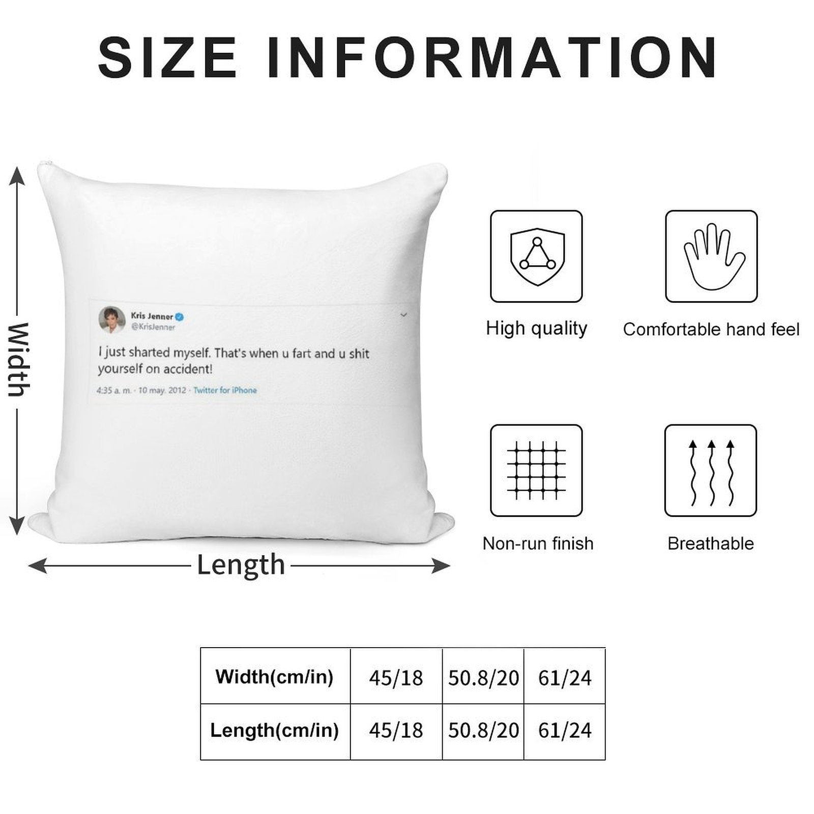 Kris Jenner, I Just Sharted Myself Soft Style Accent Throw Pillow