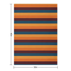 Walnut, Aegean Blue, Honey, Persimmon Orange Exotic Colour Patterns Lightweight Throw Blanket