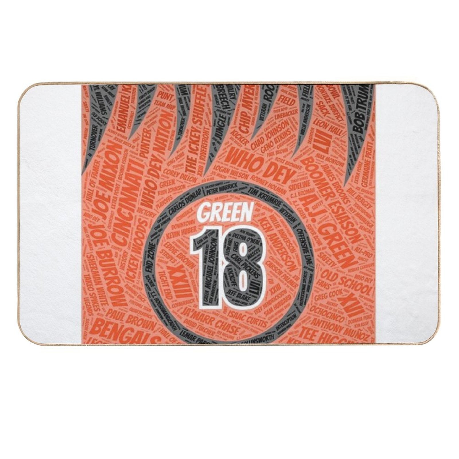 The Green Stipes  Dirt-Trapping Bath Mat