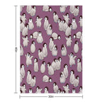 Penguin Pattern Sustainable Throw Blanket