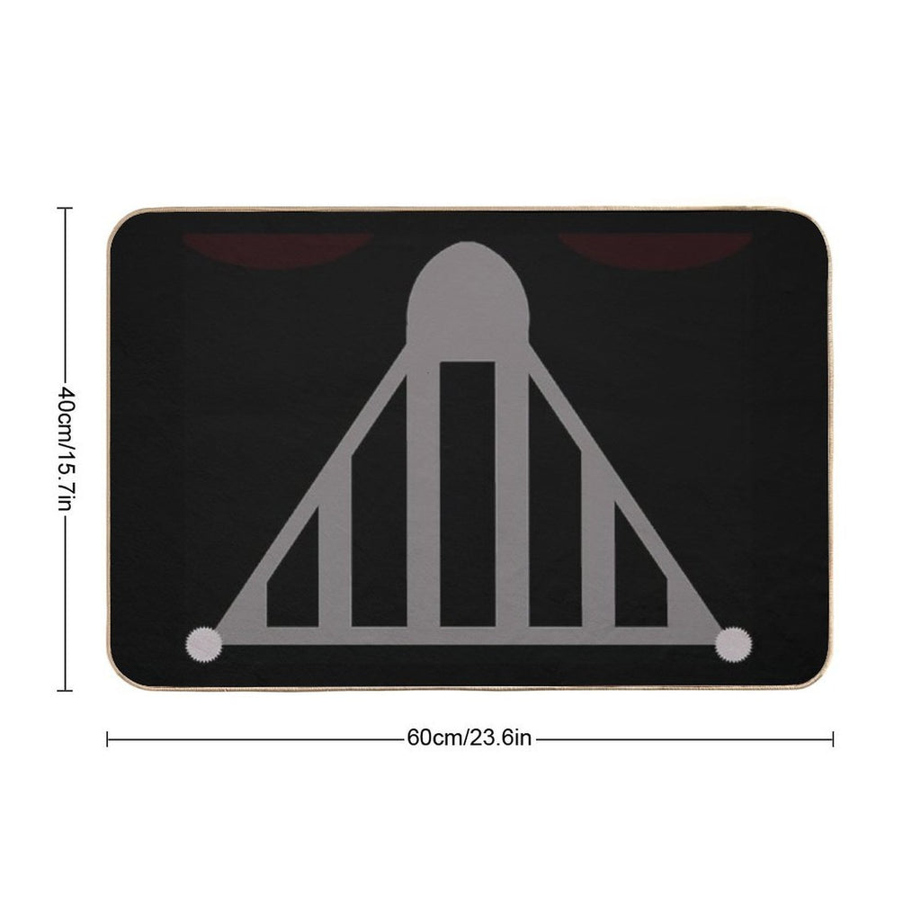 Black  Easy To Clean Bath Mat