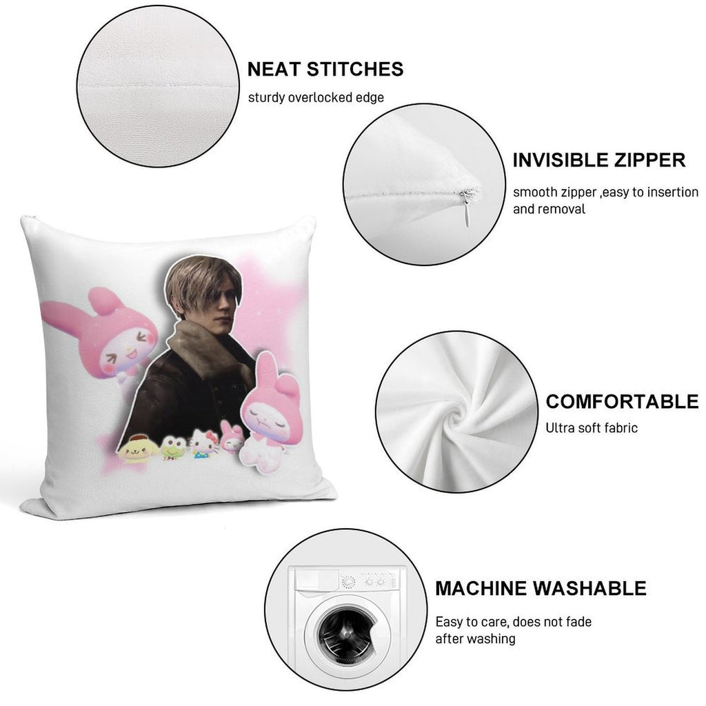 Leon Kennedy Soft Warmth Comfort Throw Pillow