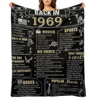 Birthday Anniversary 1969 History Back in 1969 Plush Throw Blanket