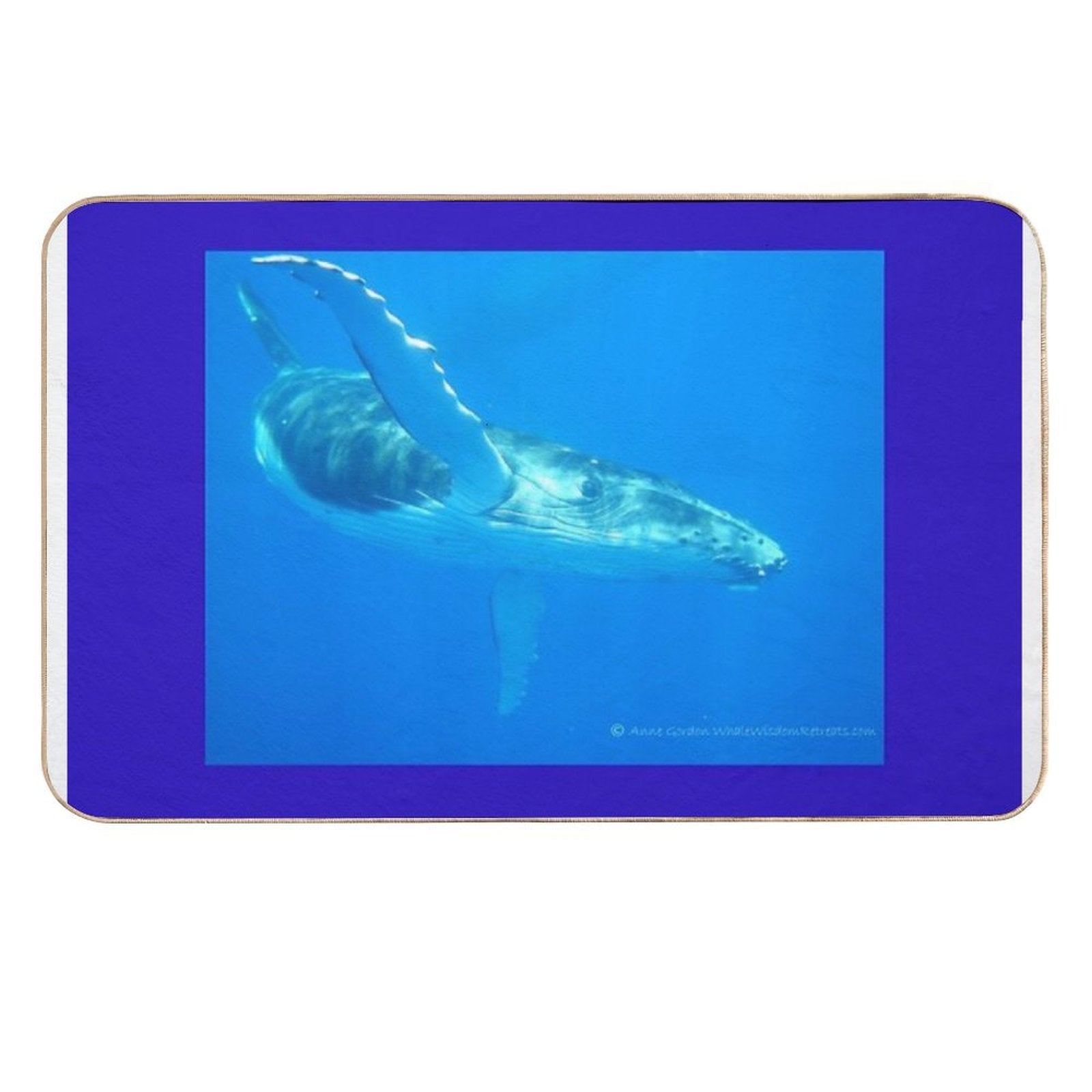 'Flying' Humpback Whale Calf - Moorea 2023  Toxin-Free Bath Mat