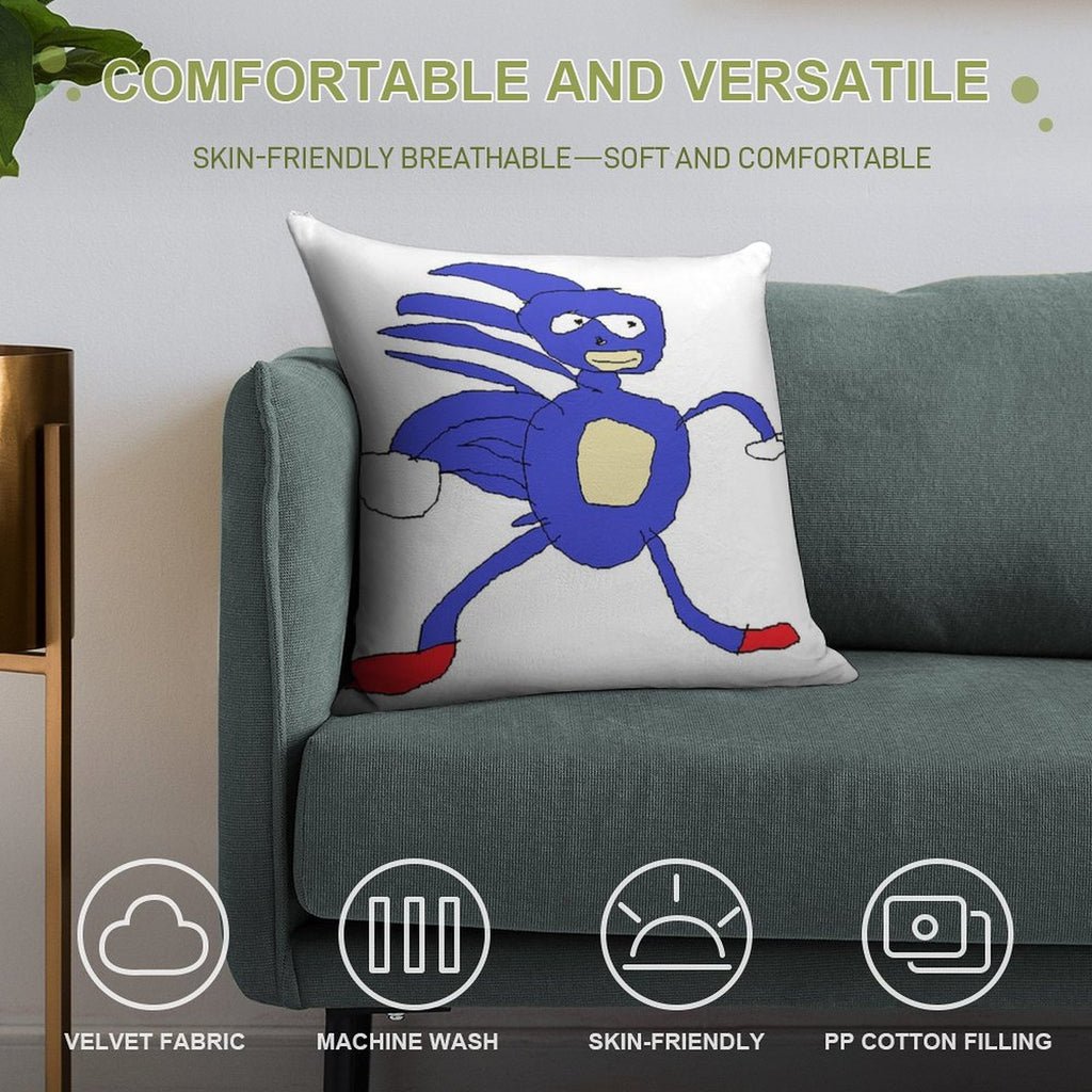 Sanic Soft Easy Maintenance Throw Pillow