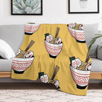 No Face Ramen Anti-pilling Throw Blanket
