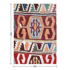 Konya 18th Century Central Anatolian Kilim Print Premium Throw Blanket