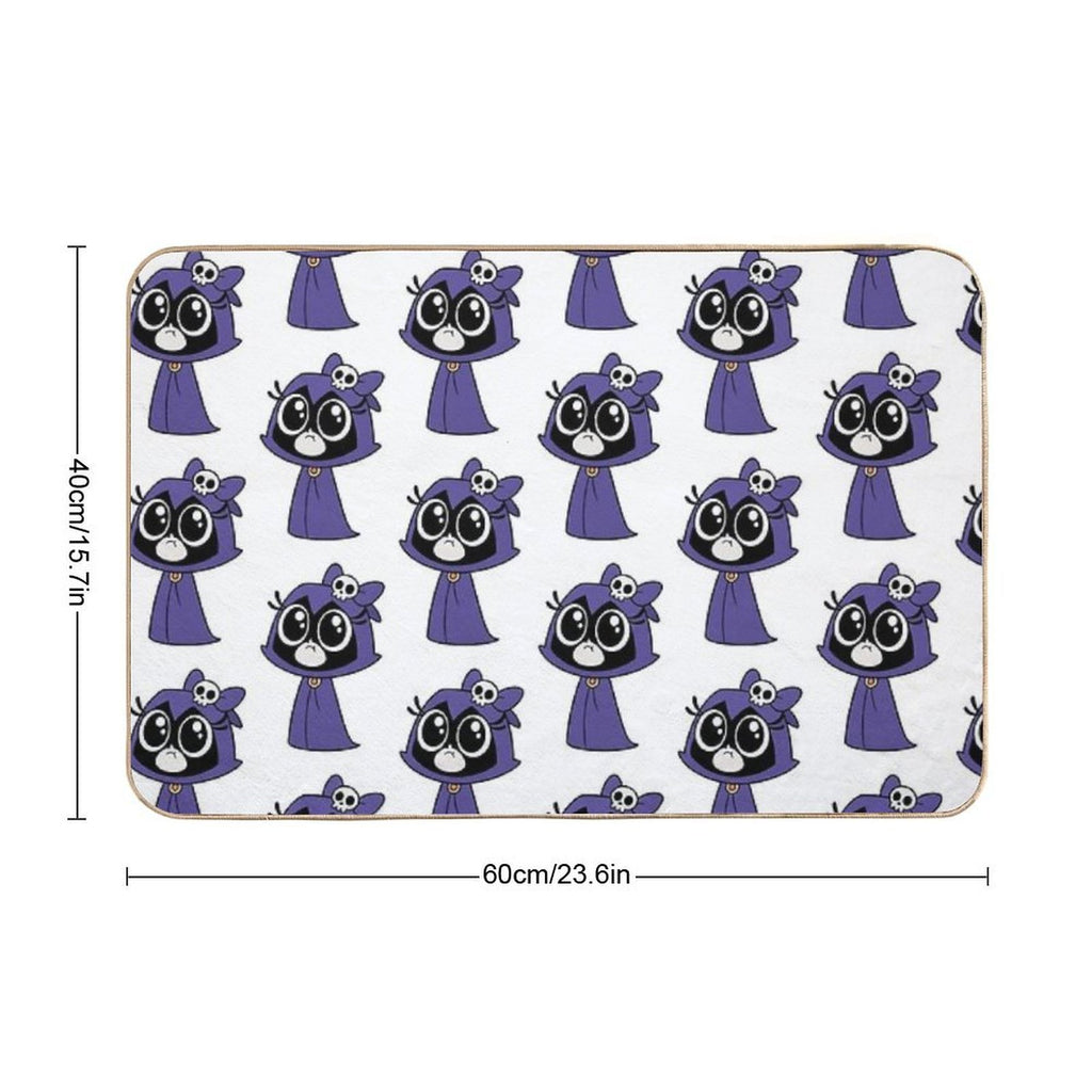 Chibi Raven Baby  Long-Lasting Bath Mat