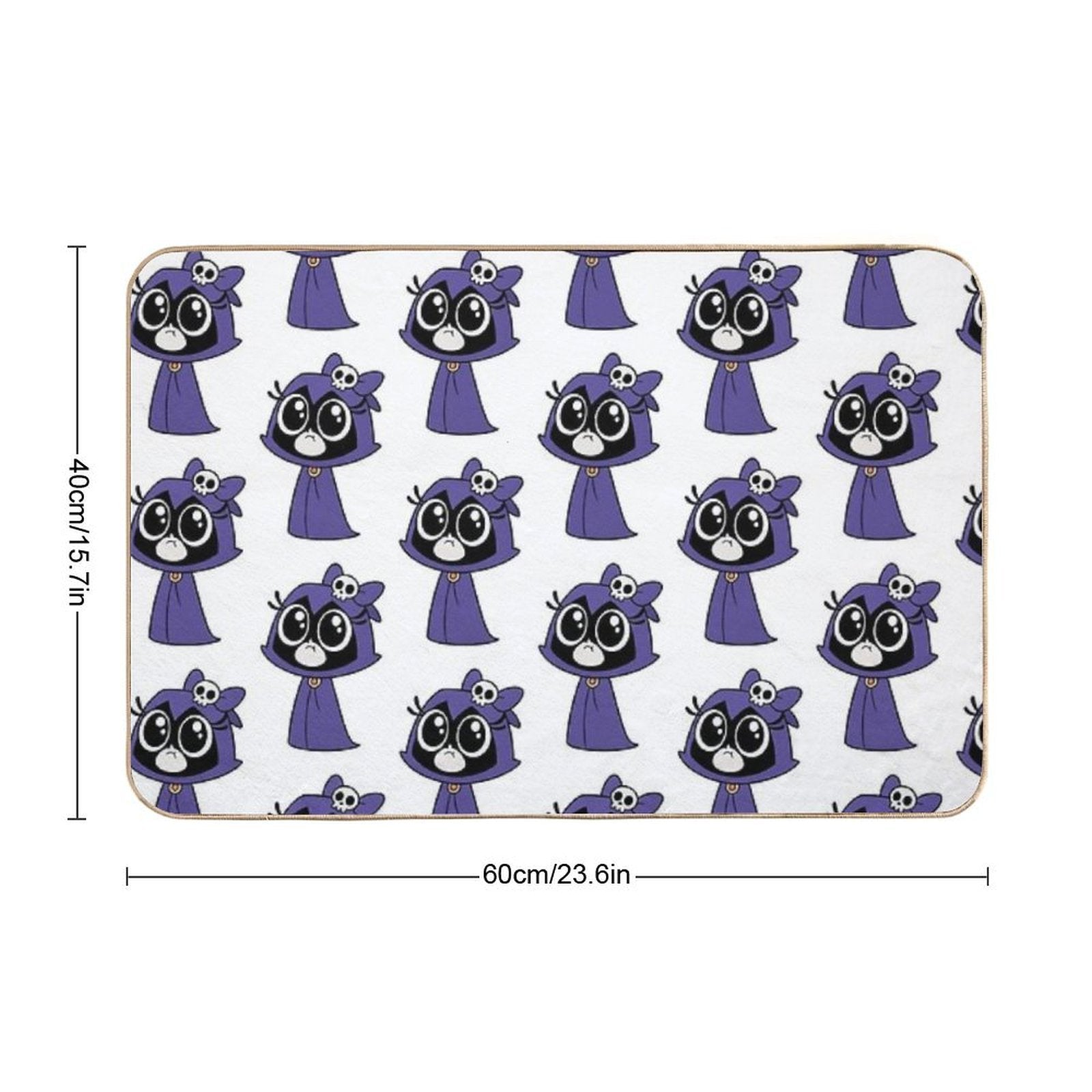 Chibi Raven Baby  Long-Lasting Bath Mat