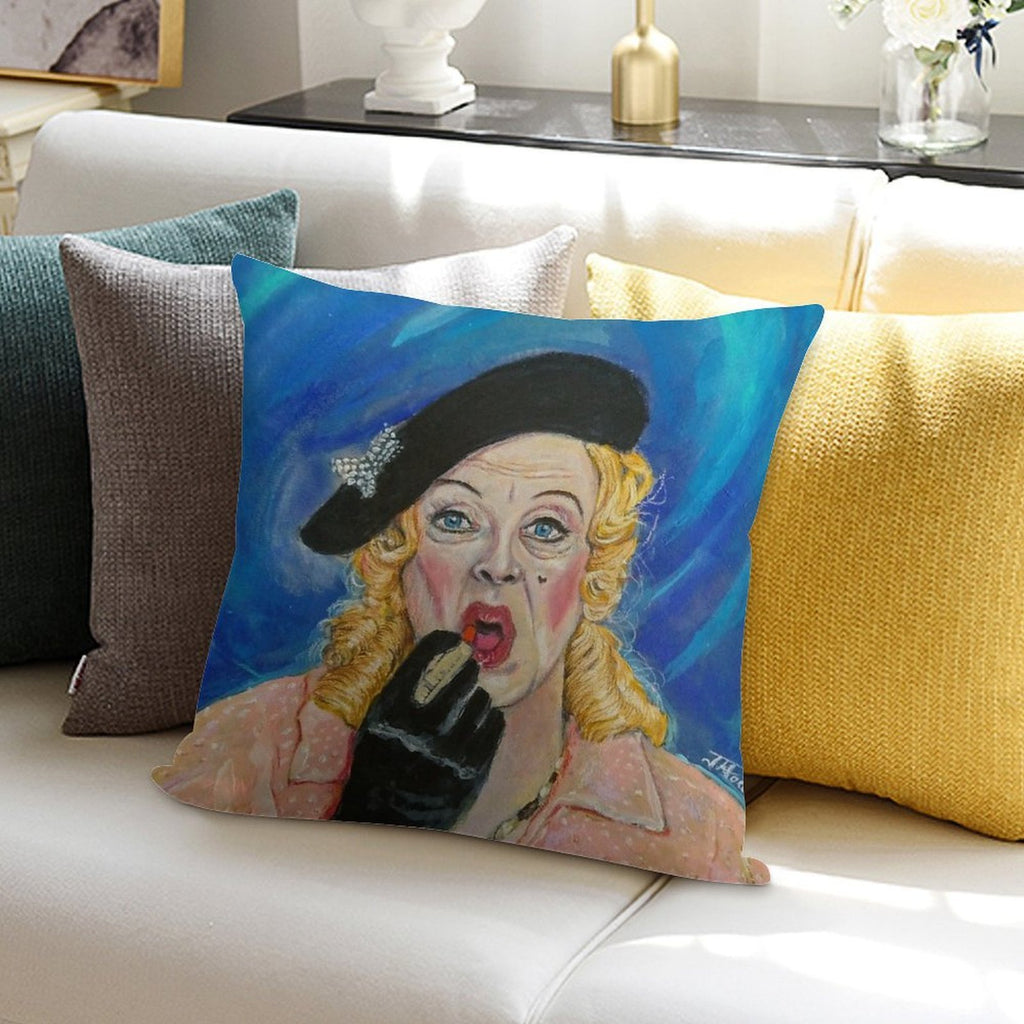 Jane at The Mirror Soft Fade-Resistant Throw Pillow