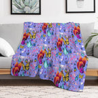 A Butterfly Is A Love Word Folded in Half Quick-dry Throw Blanket