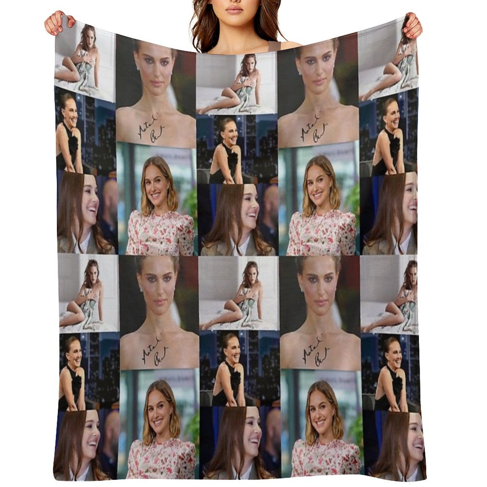 Natalie Portman Signed Velvety-soft Throw Blanket