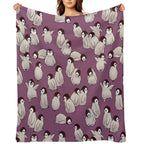 Penguin Pattern Sustainable Throw Blanket