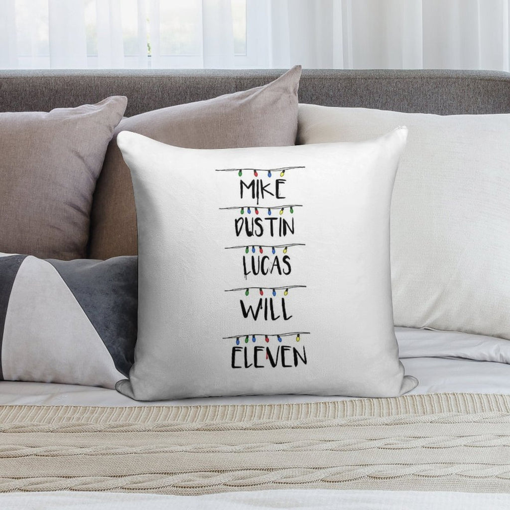 Stranger Things Soft Hidden Zipper Throw Pillow