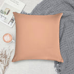 Peach-Orange Solid Color Soft Style Accent Throw Pillow