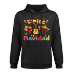 Feliz Navidad Mexican Fiesta Hot Pepper Guitar Xmas Party Casual Wear Hoodie