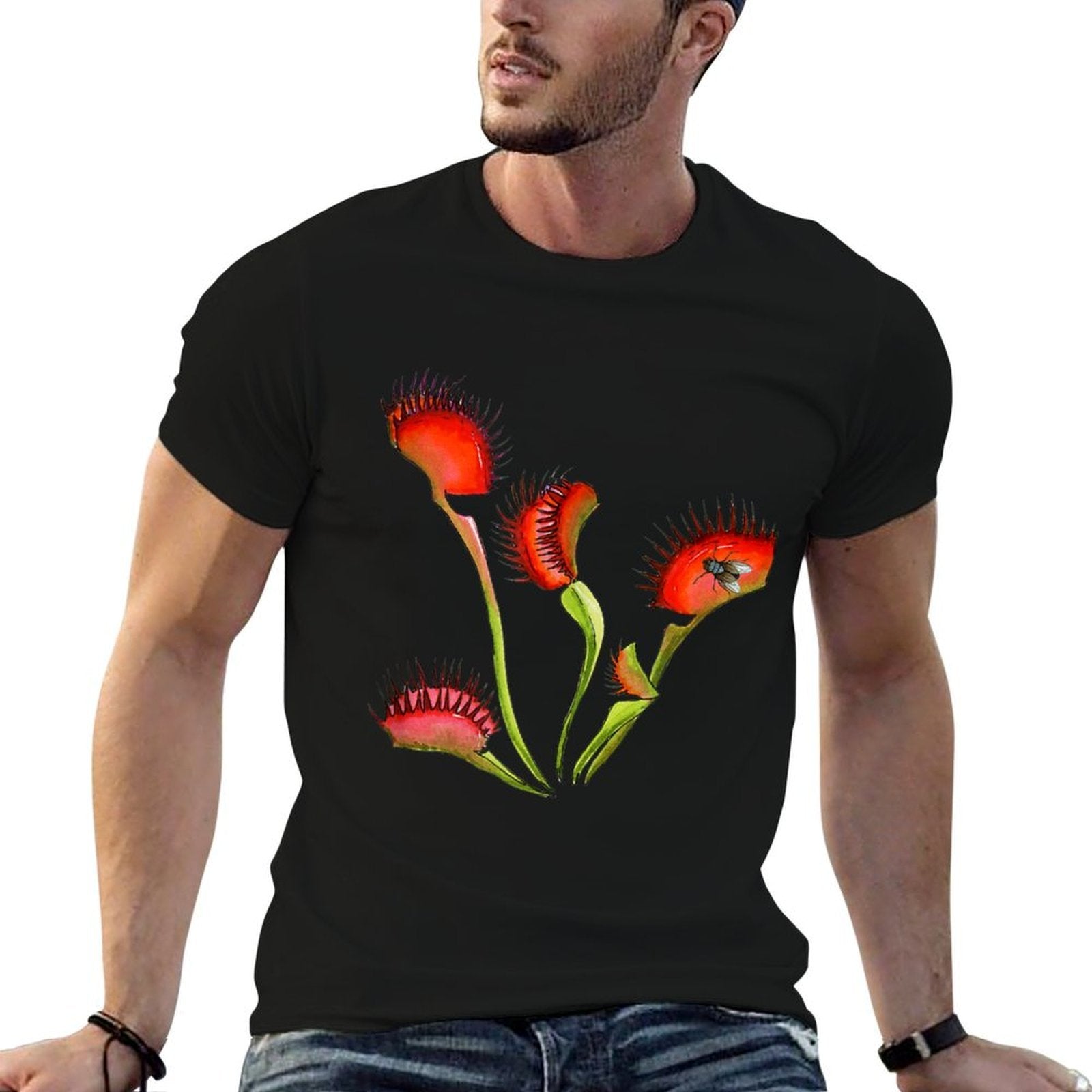 Botanical Carnivorous Plants Venus Flytrap T-shirt  Vintage-inspired T-Shirt