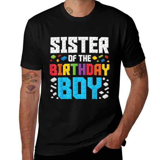 Sister of The Birthday Boy Master Builder Building Blocks  Durable T-Shirt