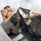 The Dobermann Collage Premium Throw Blanket