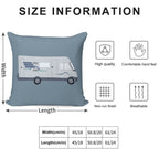 Hymer Motorhome Cartoon Graphic Soft Short Plush Fabric Throw Pillow