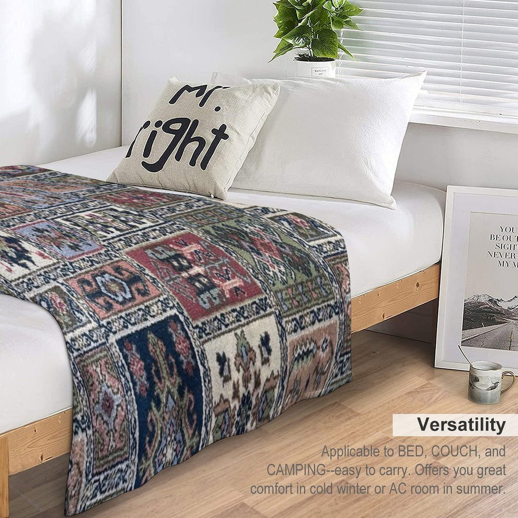 Vintage Capet Style That Massively in Fashion Once Again Easy Care Throw Blanket