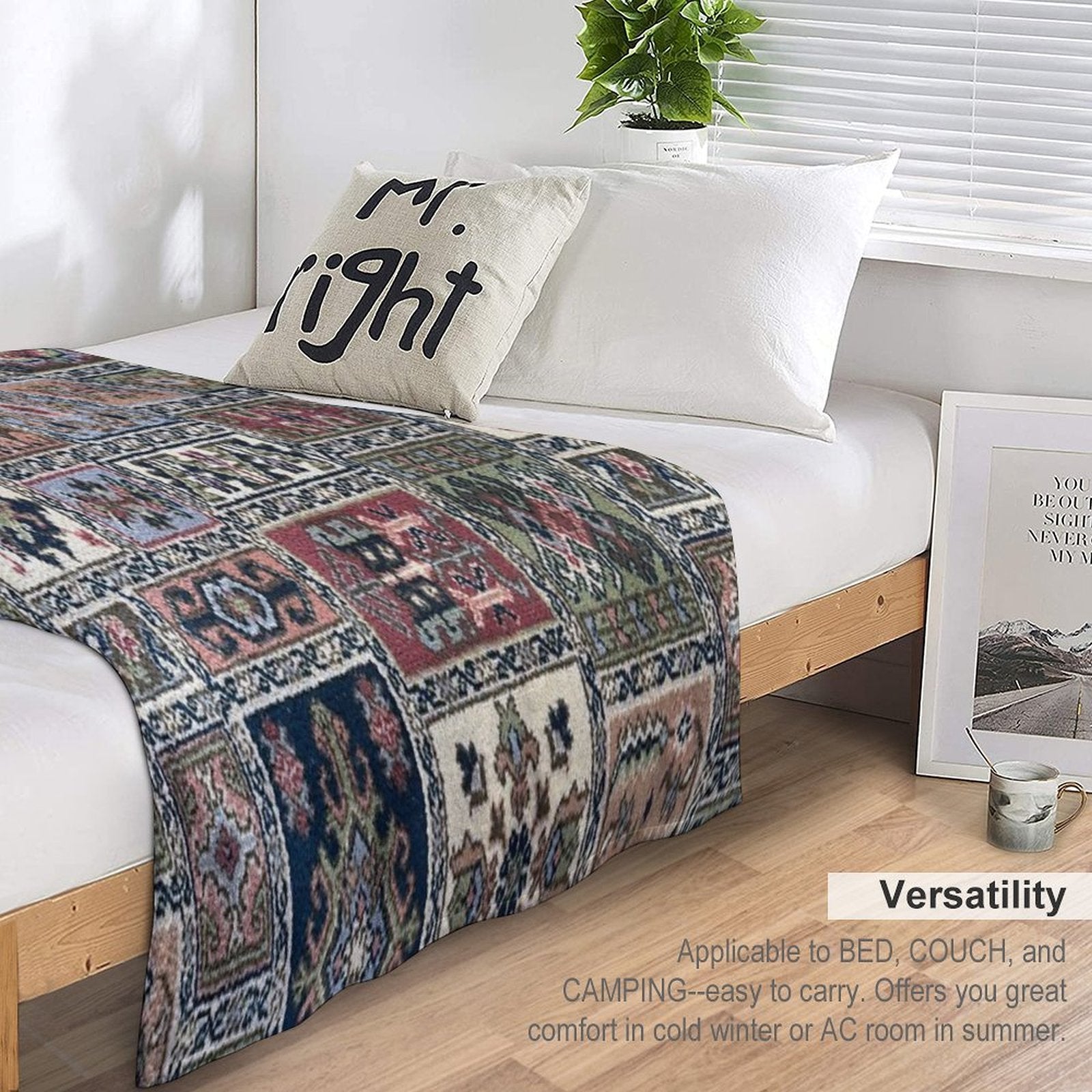 Vintage Capet Style That Massively in Fashion Once Again Easy Care Throw Blanket