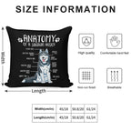 Funny Siberian Husky Anatomy Dog Owner Dog Lover Soft Durable Construction Throw Pillow