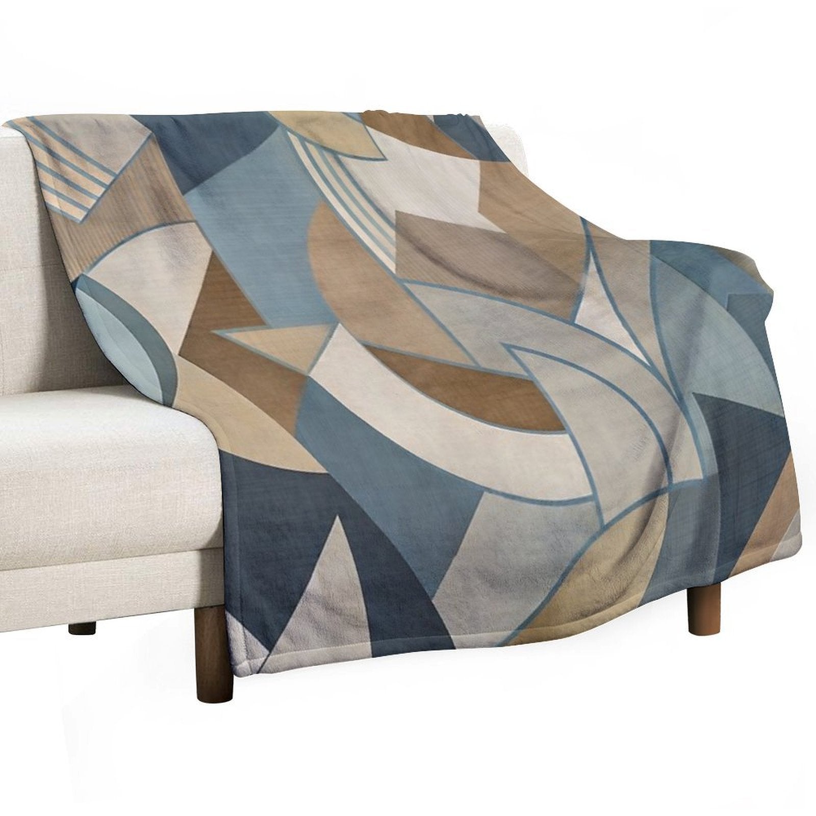 Vibrant Geometric Design Easy Care Throw Blanket