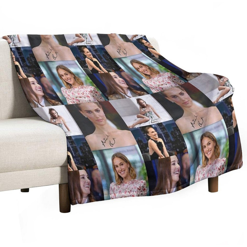 Natalie Portman Signed Velvety-soft Throw Blanket